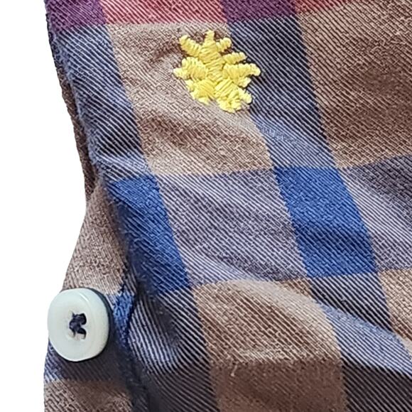 Descendant of Thieves Button Down Plaid Shirt Long Sleeve, flip cuffs, sz 2XL - Picture 12 of 13